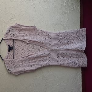 Calvin Klein long sweater cardigan vest with buttons. Size M. Beige